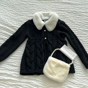 New Girl Set / Cardigan and purse
